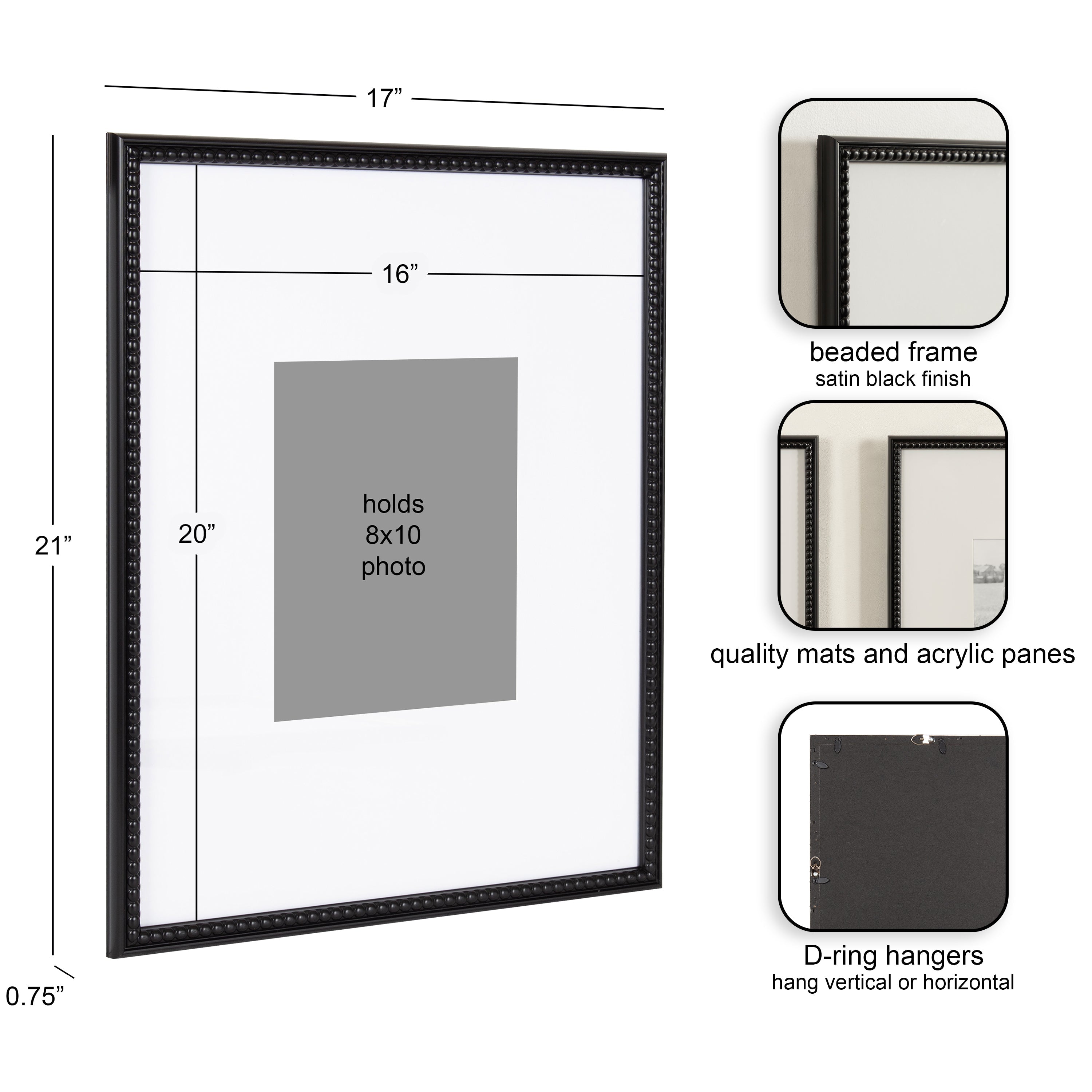 Adlynn Beaded Photo Frame Set