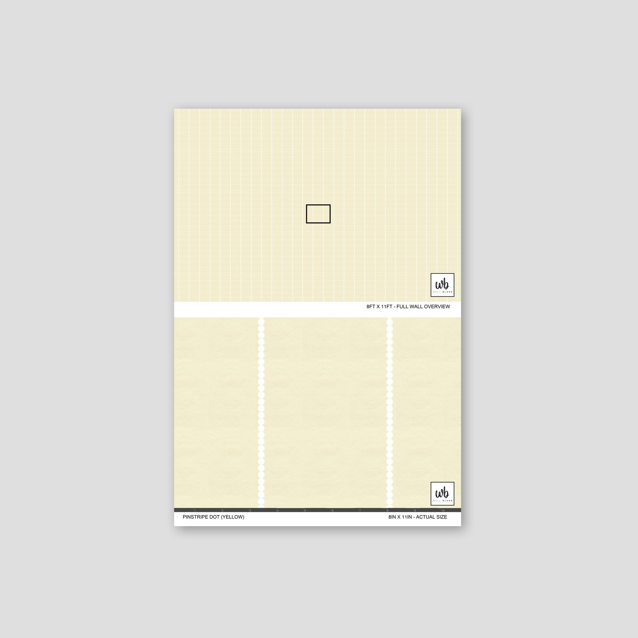 Pinstripe Dot (Yellow) Wallpaper