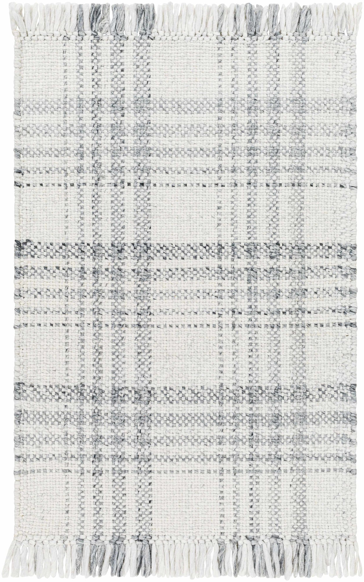 Inara Gray Plaid Area Rug - Clearance