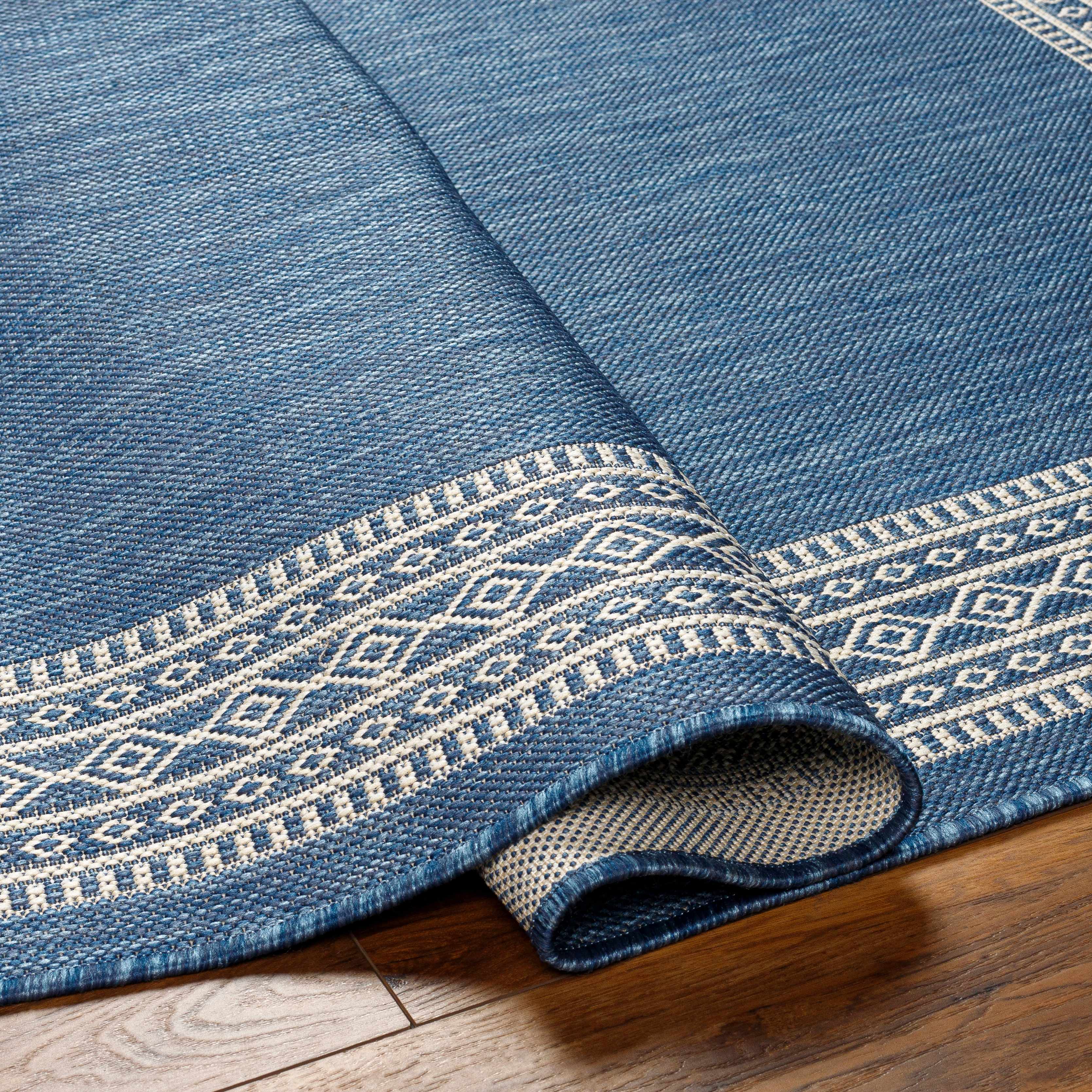 Aleli Blue Outdoor Area Rug - Clearance