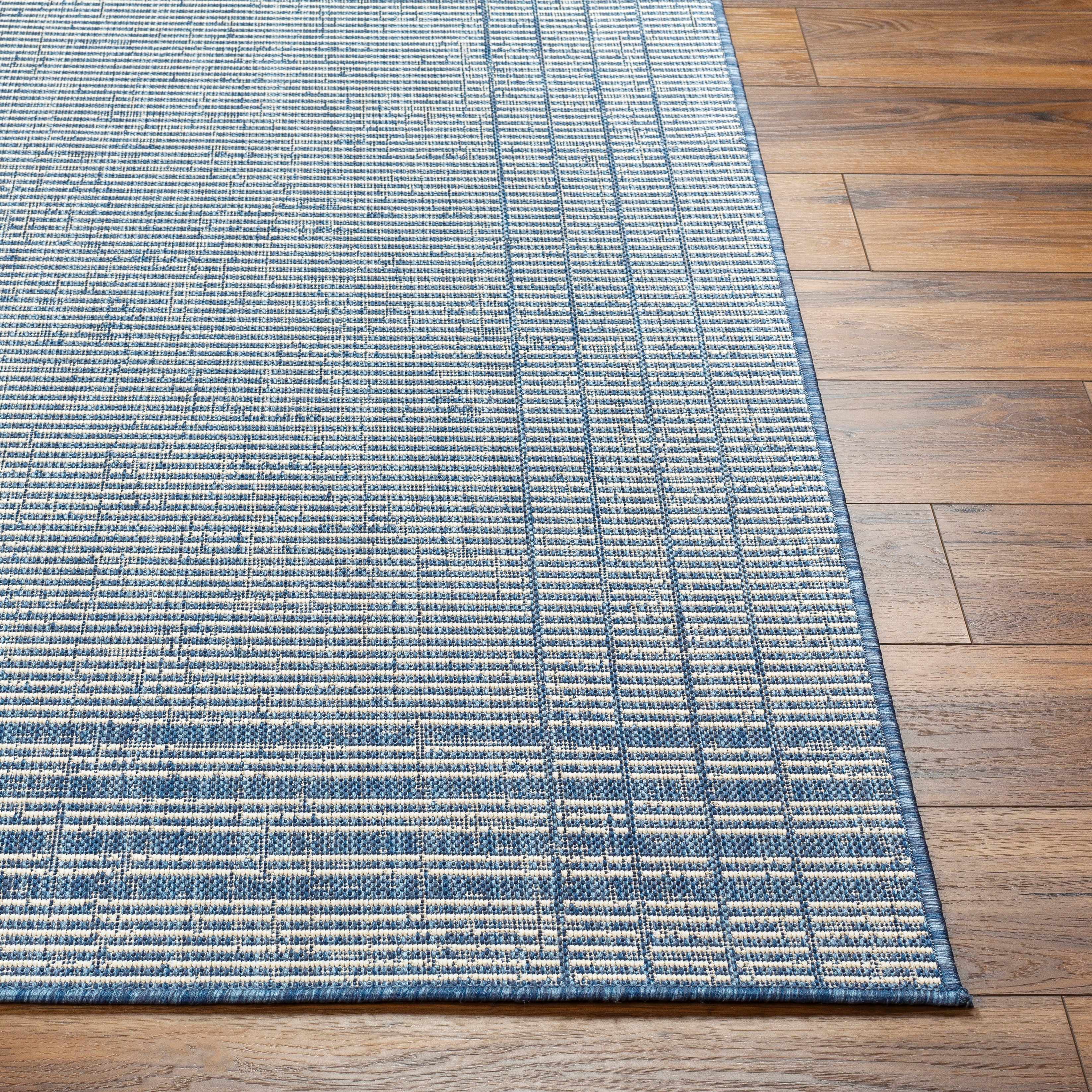 Eneco Blue Outdoor Area Rug - Clearance