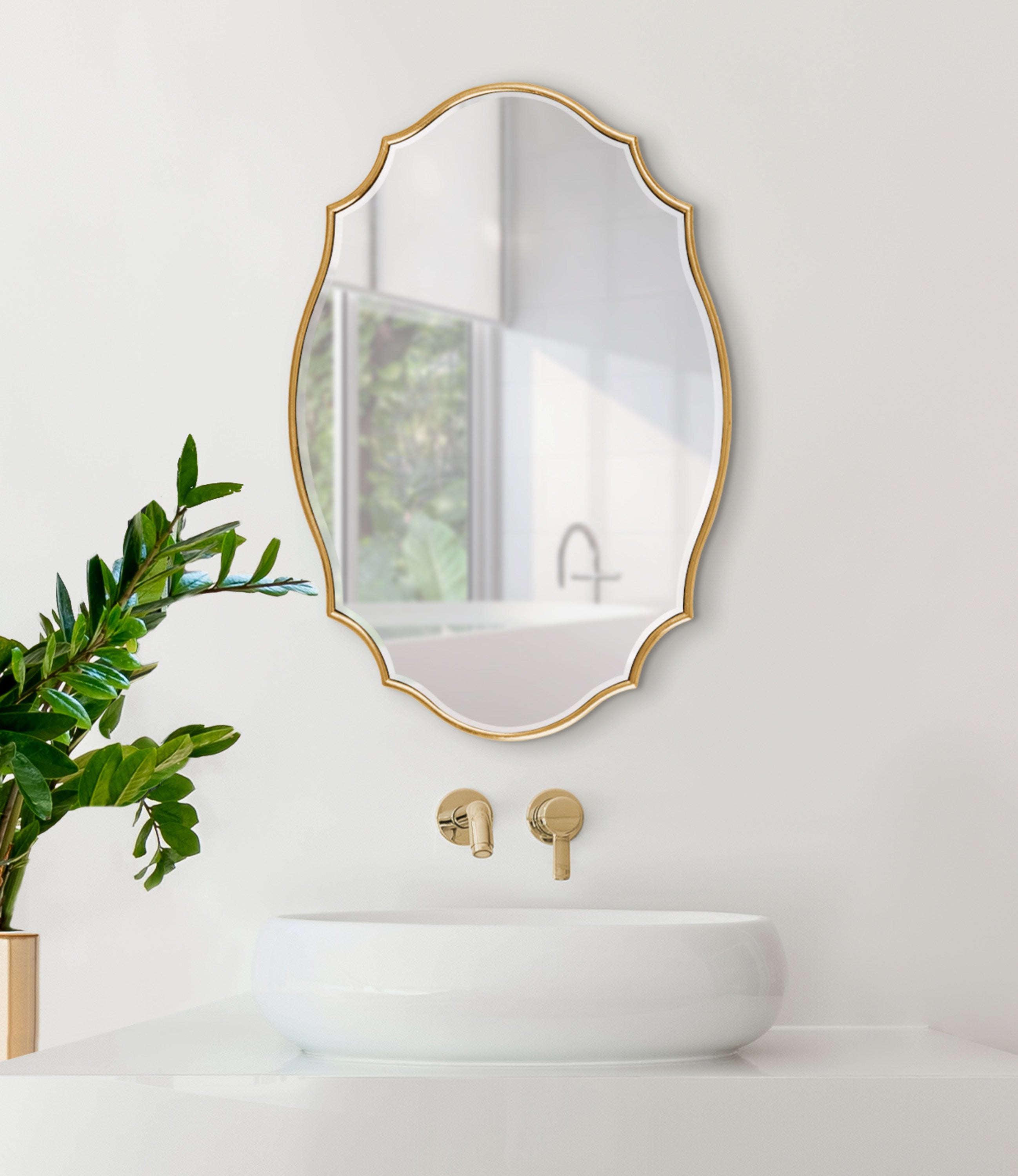 Leanna Scalloped Oval Wall Mirror