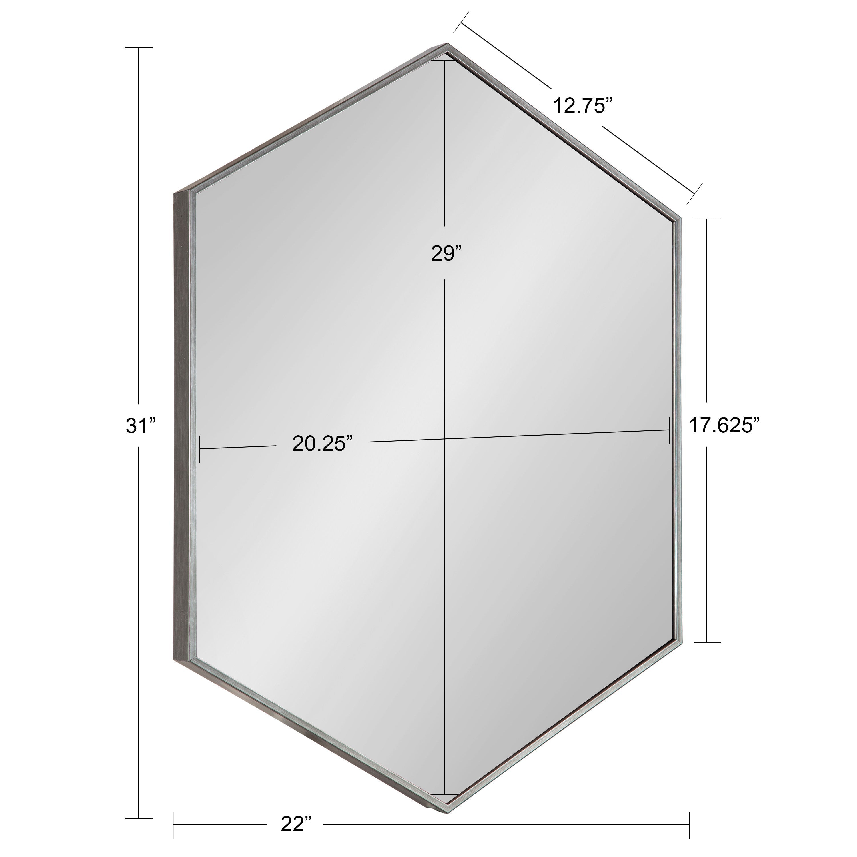 Rhodes Framed Hexagon Wall Mirror