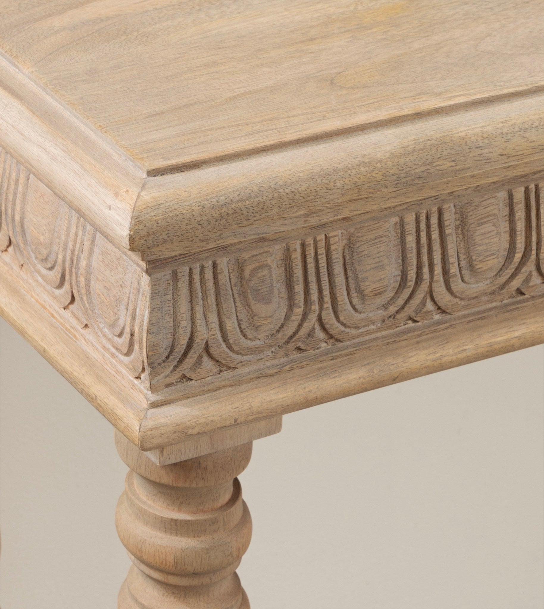 Patresa Carved Wood Console Table
