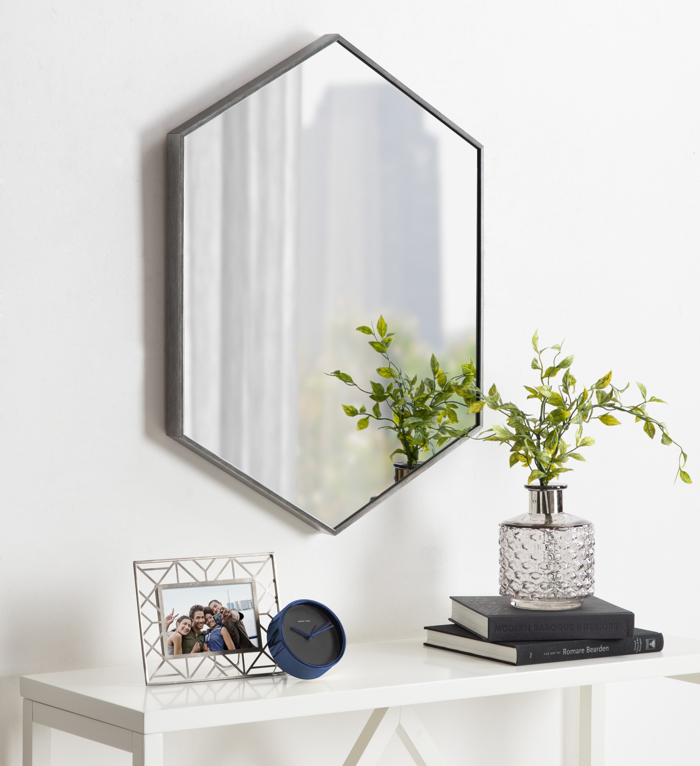 Rhodes Framed Hexagon Wall Mirror