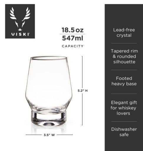 Raye Weighted Crystal Whiskey Glasses