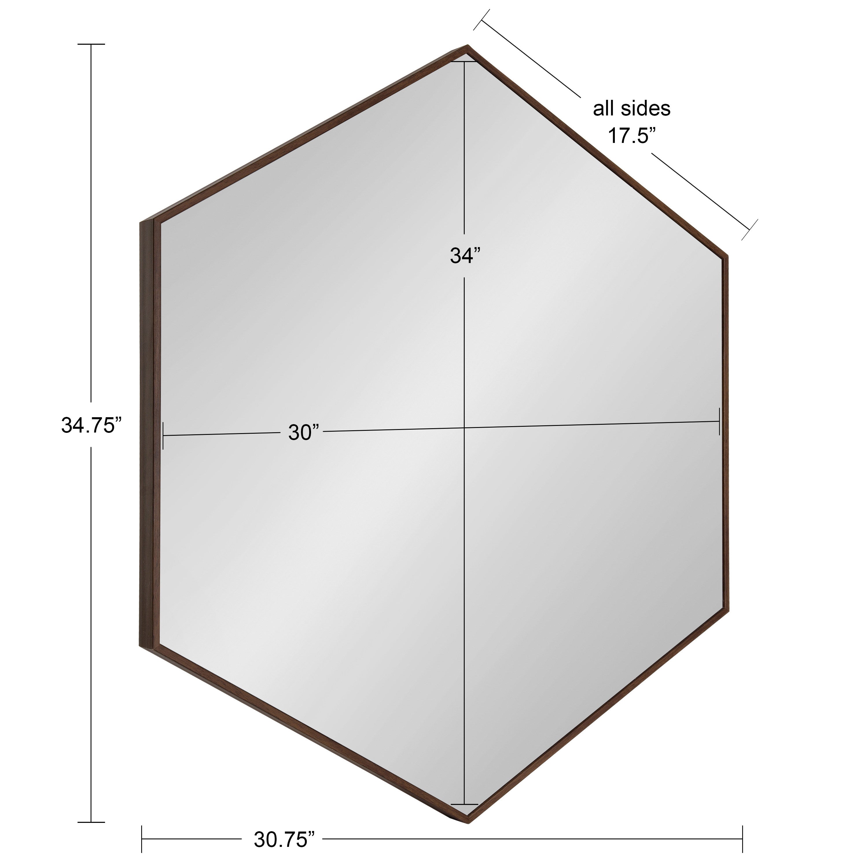 Rhodes Framed Hexagon Wall Mirror