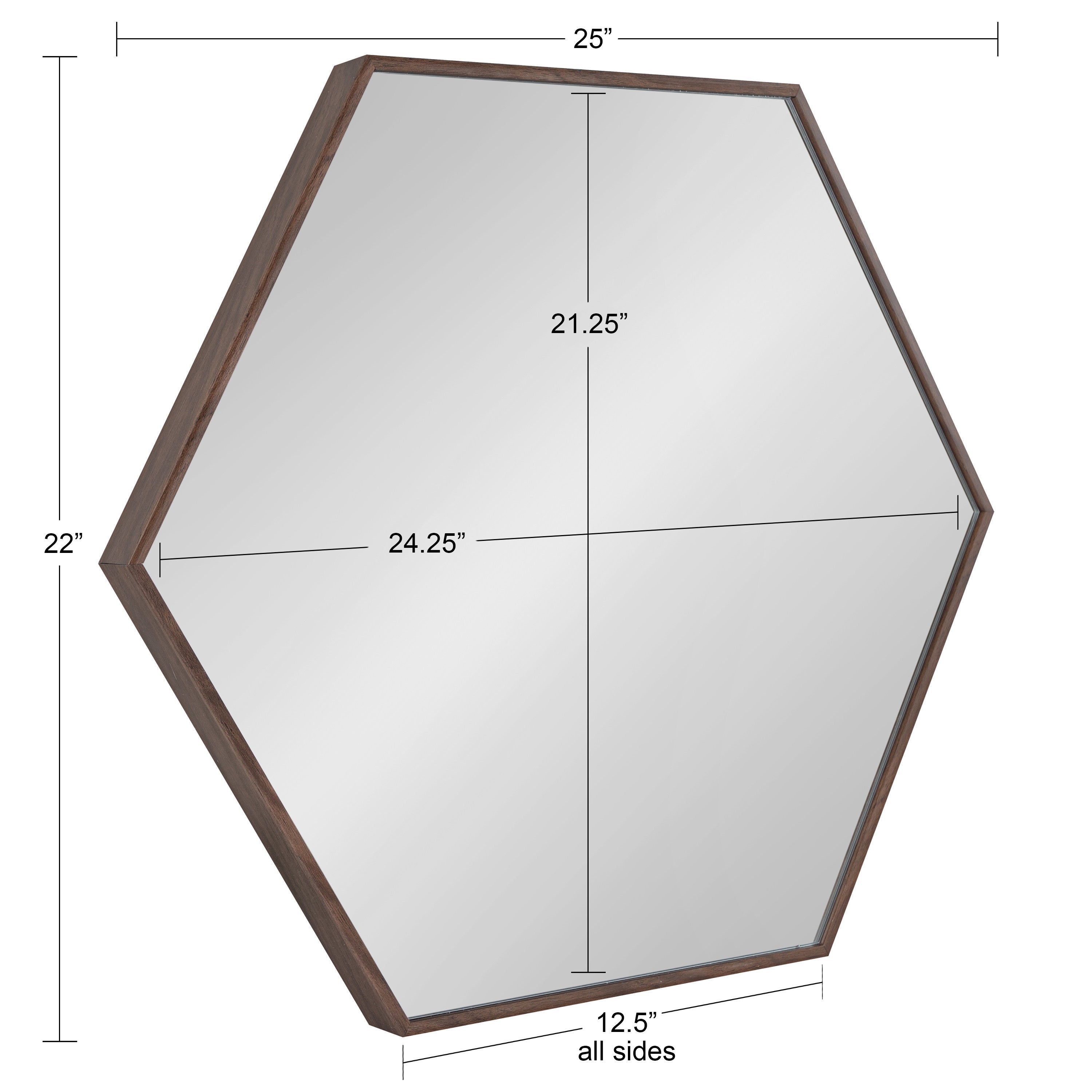 Rhodes Framed Hexagon Wall Mirror