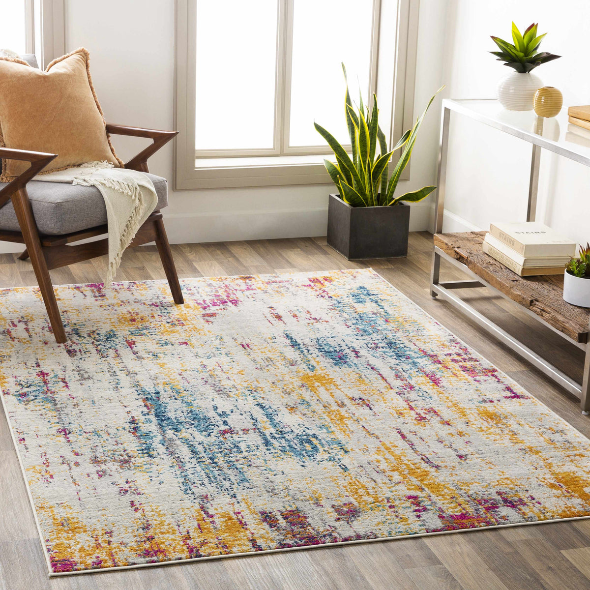 Zellwood Colorful Stripes Area Carpet - Clearance