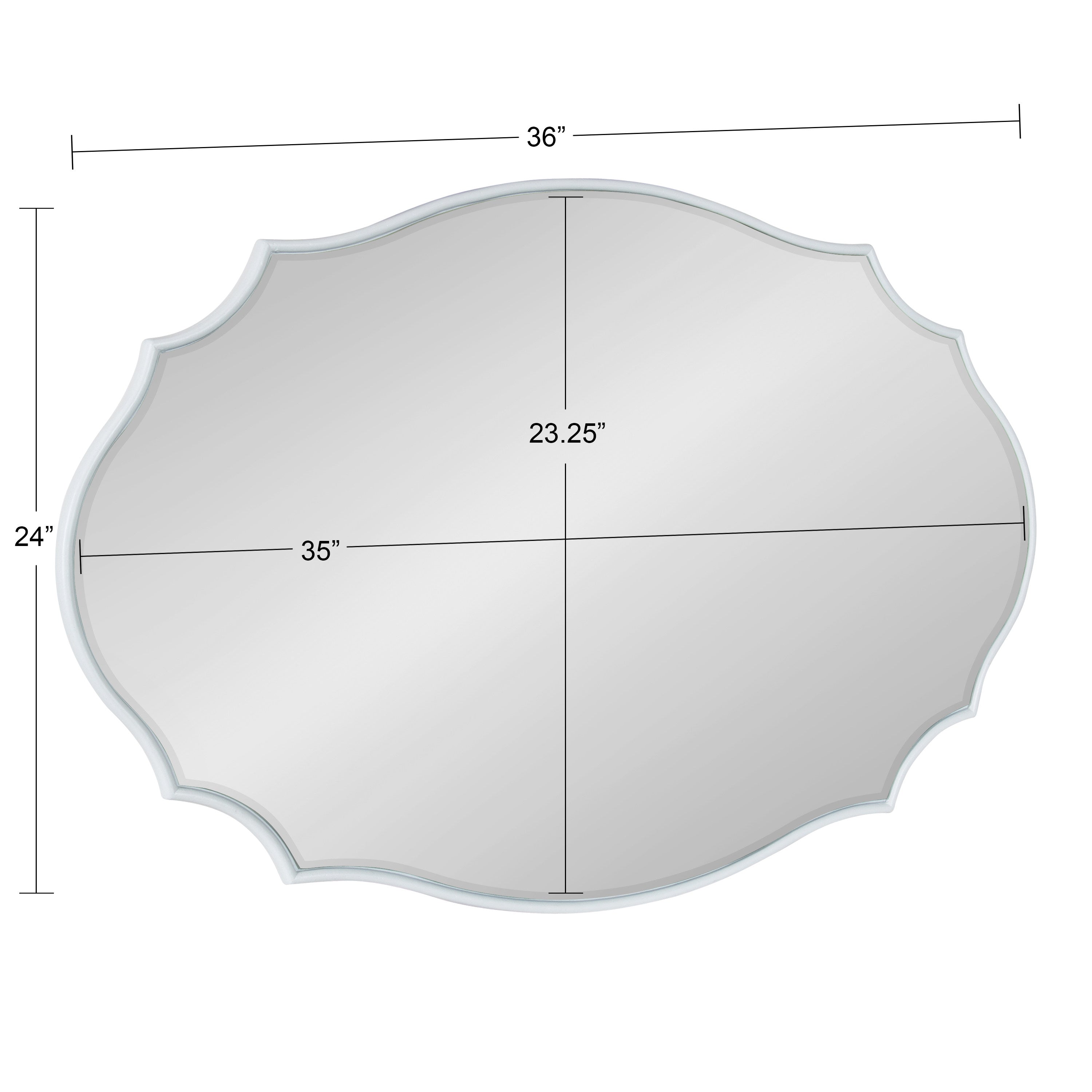 Leanna Scalloped Oval Wall Mirror