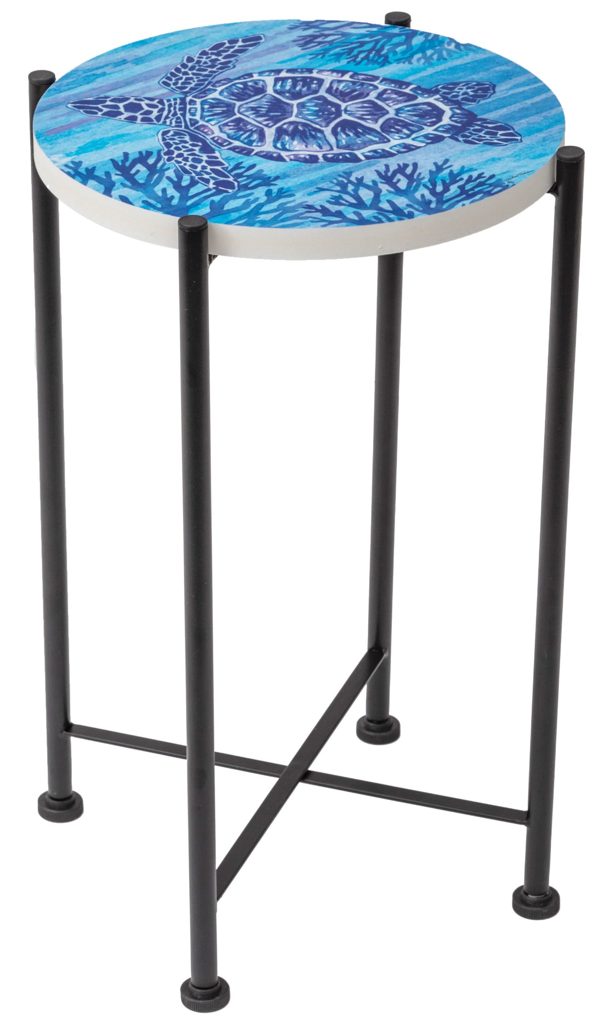 Wrought Iron Stepping Stone Table