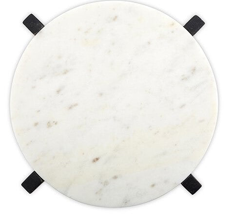 Marble Tray + Mango Wood Stand - Grey