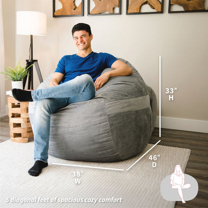 Fuf® 5Ft Foam Bean Bag