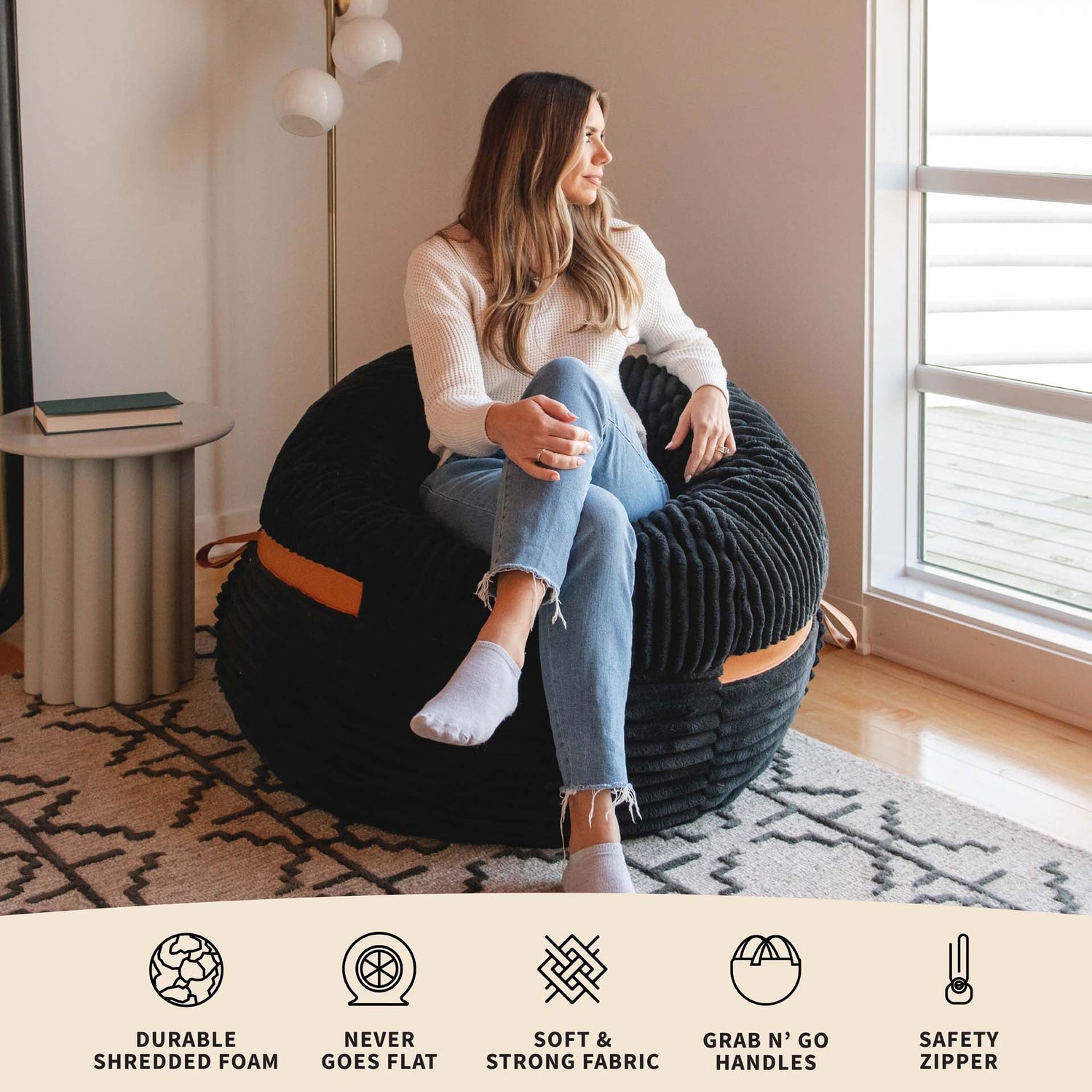 Fuf® 4Ft Foam Bean Bag