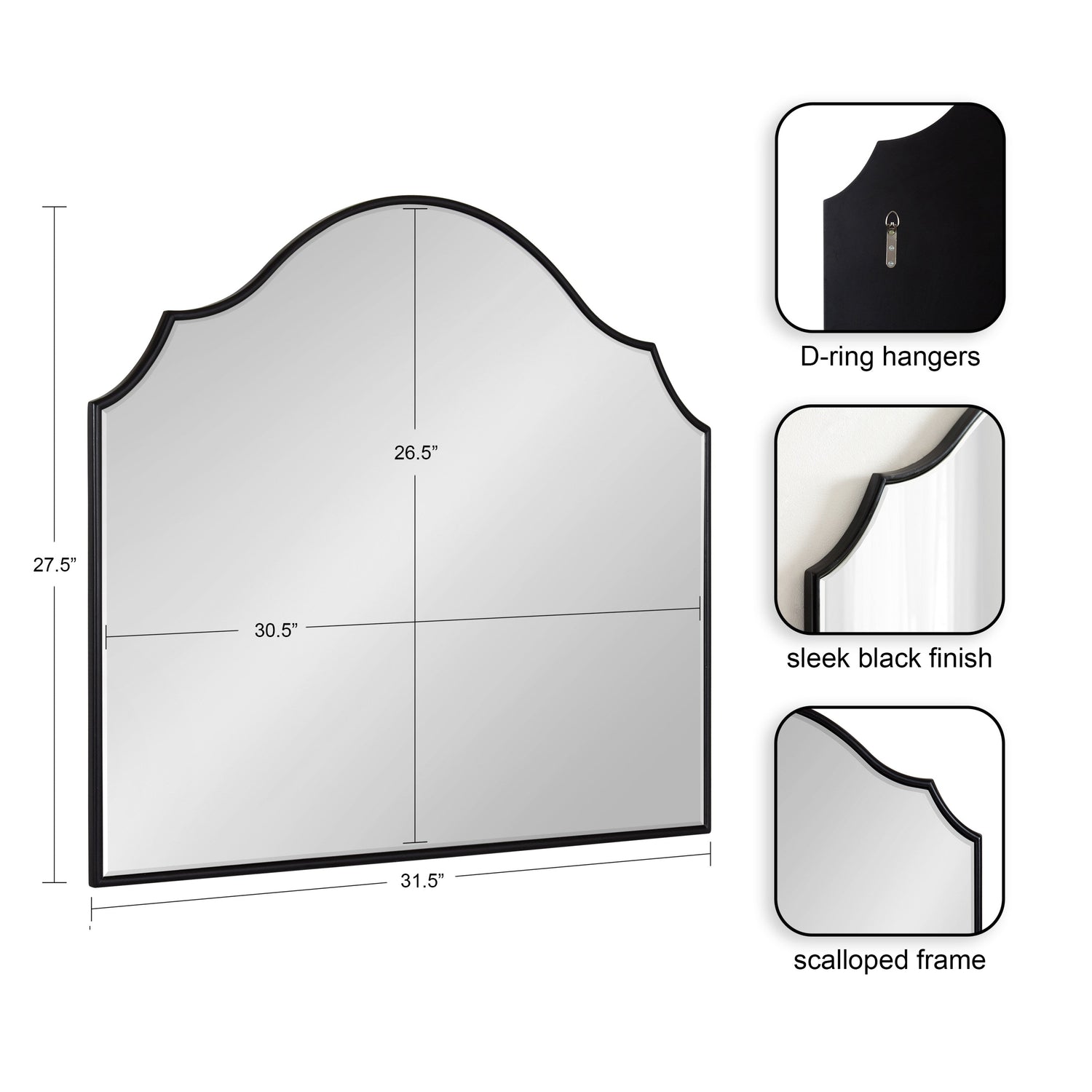 Leanna Framed Arch Wall Mirror