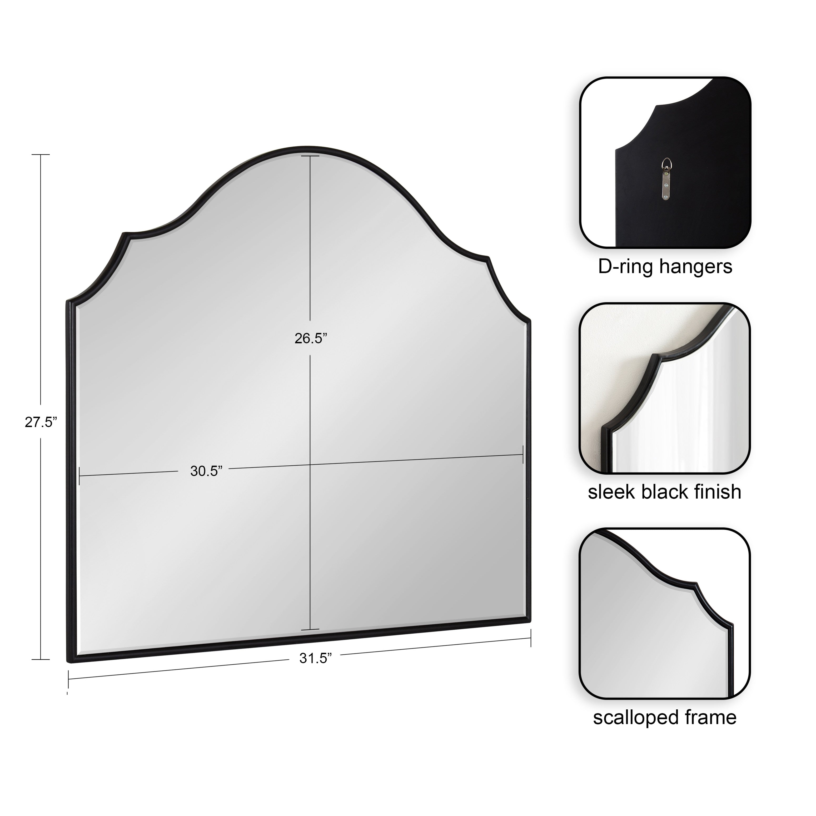 Leanna Framed Arch Wall Mirror