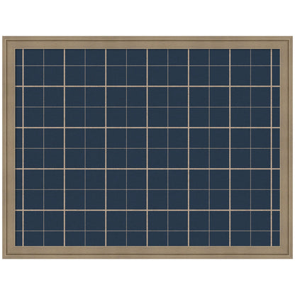 Framed Fabric Pinboard Navy Blue Plaid Wall Organization