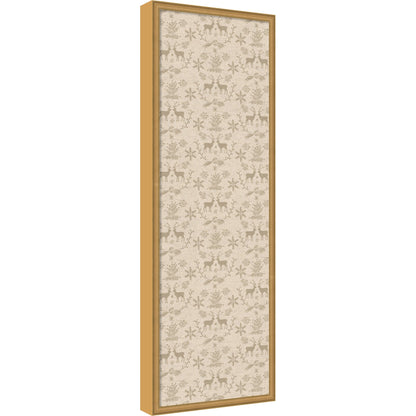 Framed Fabric Magnetic Board Reindeer Linen Wall Organization