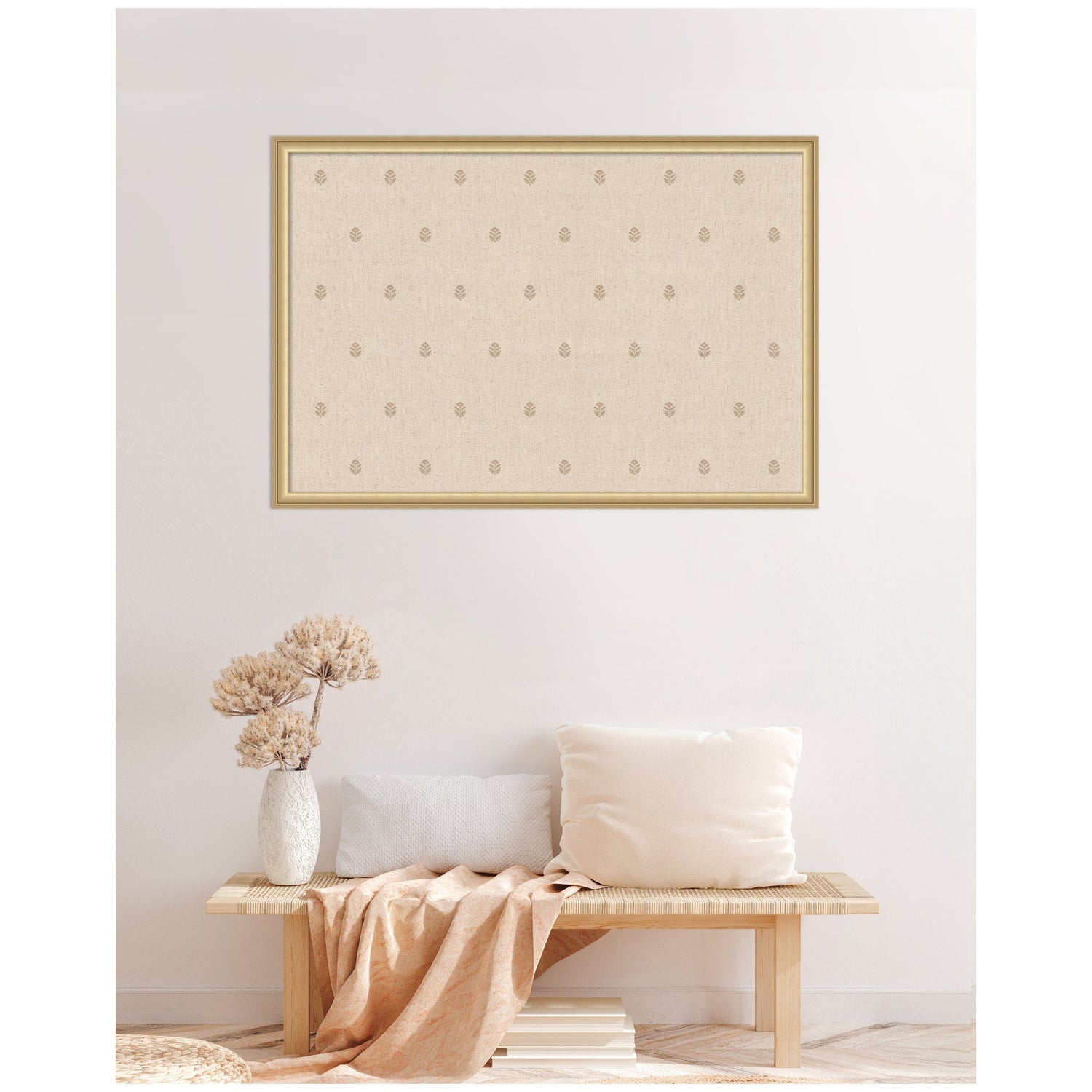 Pinboard Beige Botanical Block Print