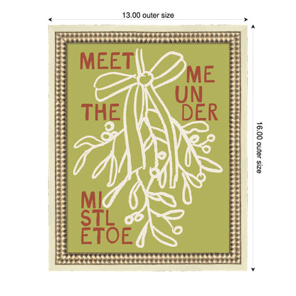 Mistletoe by Kikiandnim Framed Mounted Canvas Wall Art Print