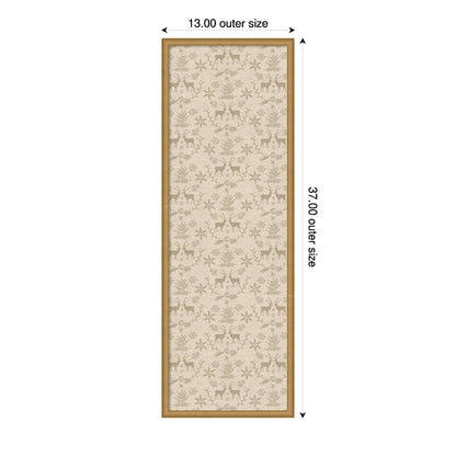 Framed Fabric Magnetic Board Reindeer Linen Wall Organization