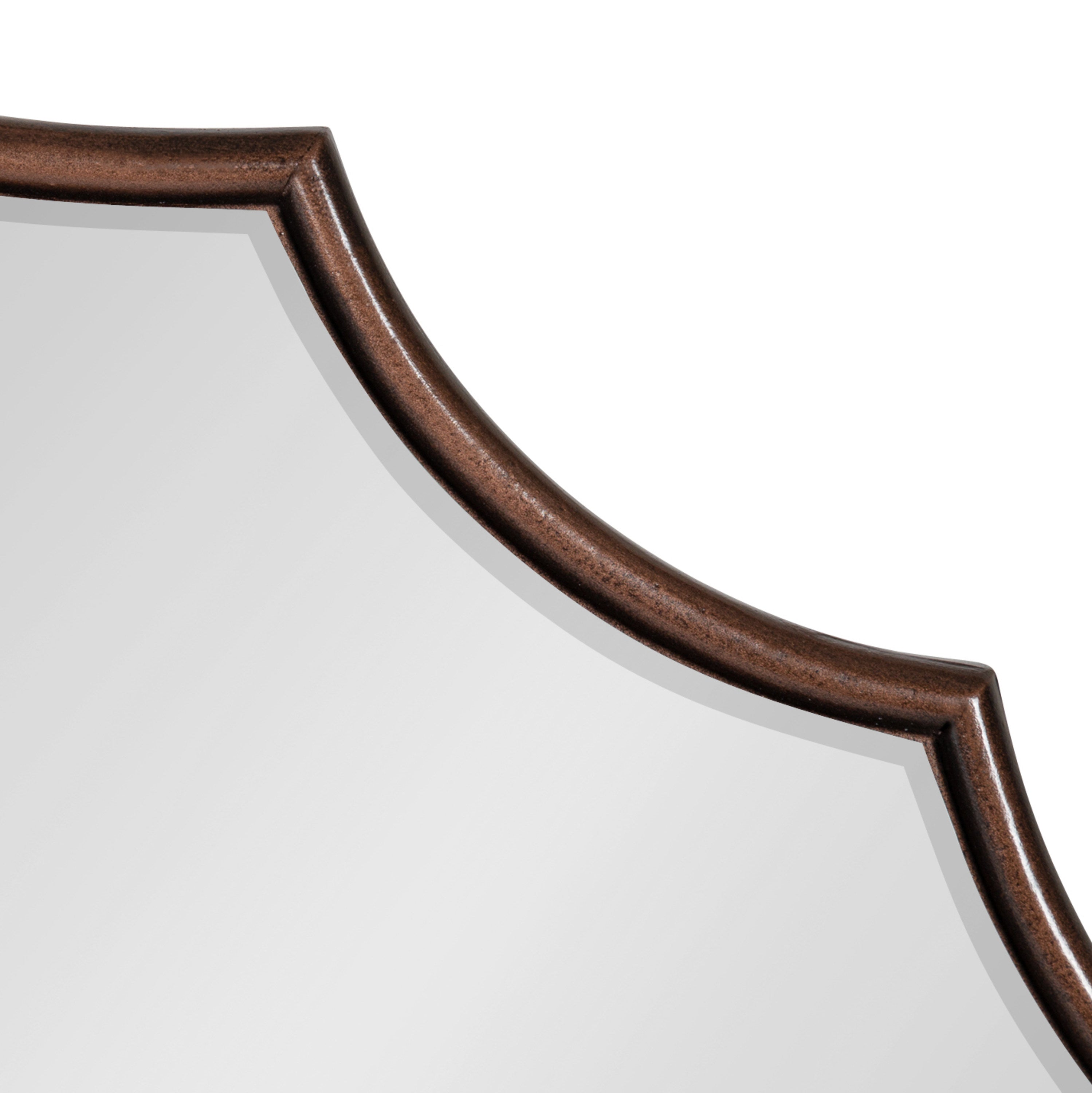 Leanna Scalloped Oval Wall Mirror
