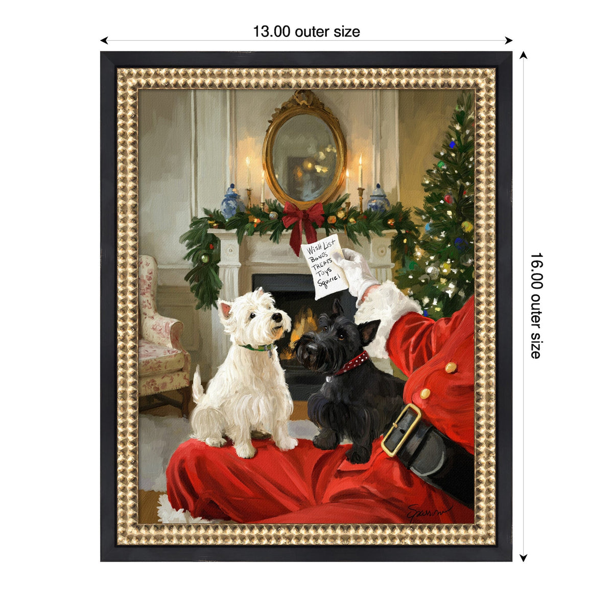 Wish List by Mary Sparrow Framed Mounted Canvas Wall Art Print