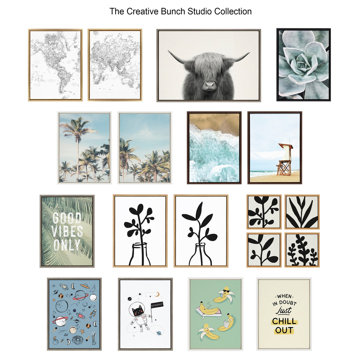 Blake This Week Teal Framed Printed Glass by The Creative Bunch Studio