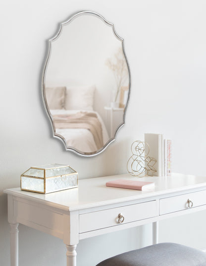 Leanna Scalloped Oval Wall Mirror