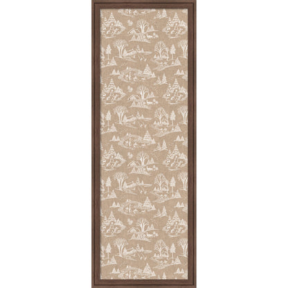Framed Fabric Magnetic Board Wonderland White Toile Wall Organization