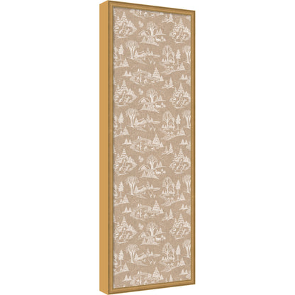 Framed Fabric Magnetic Board Wonderland White Toile Wall Organization