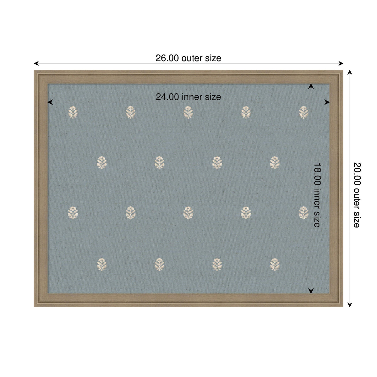 Pinboard Blue Botanical Block Print