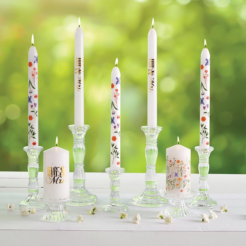 Pillar Candle - Boho Flowers