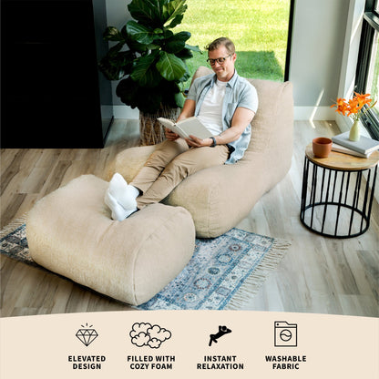 Modora® Lounger and Ottoman Bundle