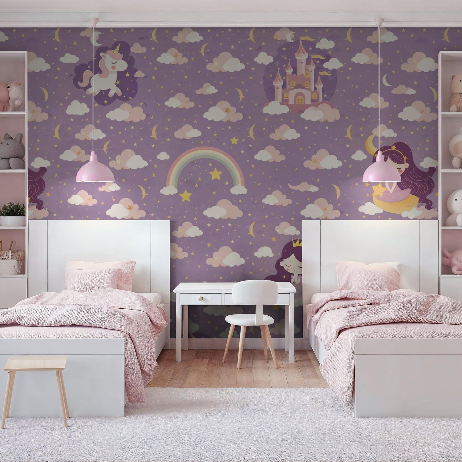 Lavender Stardust Wallpaper - 8 FT H X 11 FT W LUXE P&amp;S