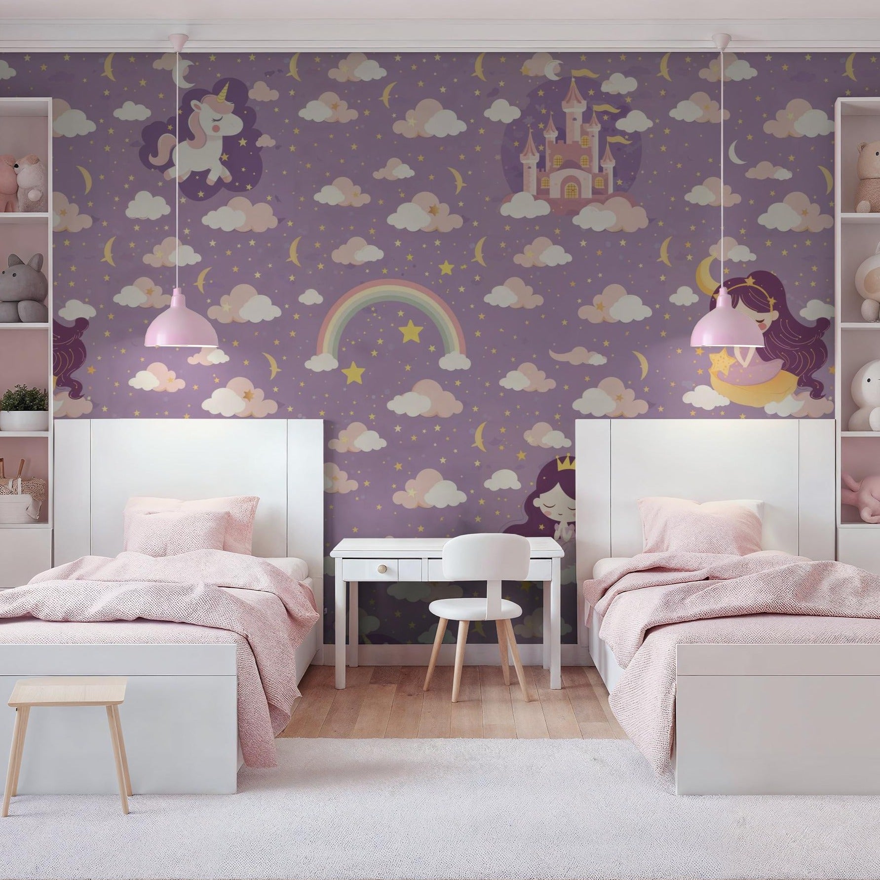 Lavender Stardust Wallpaper - 8 FT H X 11 FT W LUXE P&amp;S