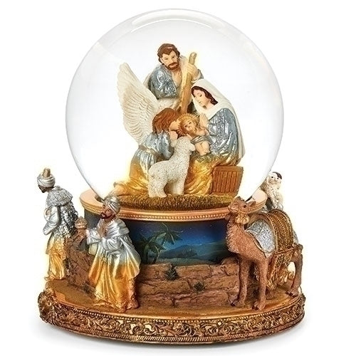 Musical Nativity Dome with Double Rotation