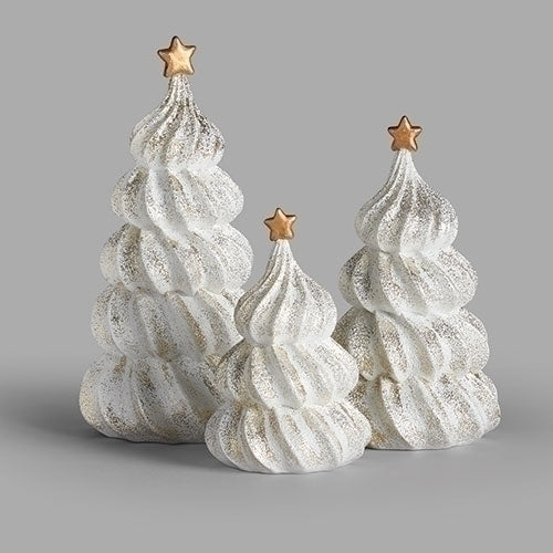 3 PC Set Gold Glitter Merengue Trees and Star