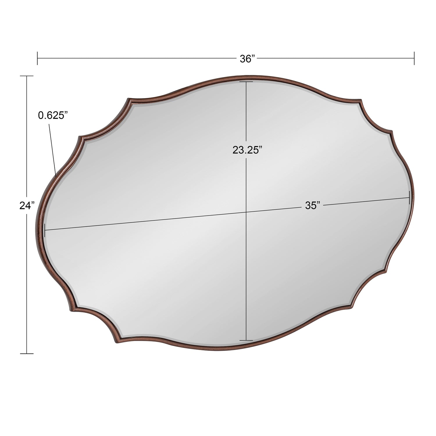 Leanna Scalloped Oval Wall Mirror