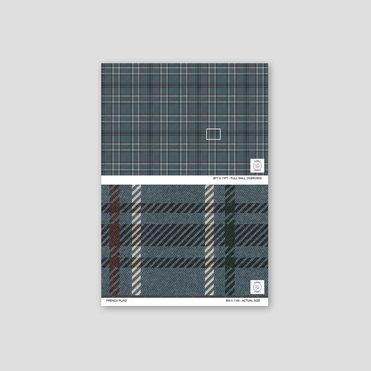 French Plaid Wallpaper