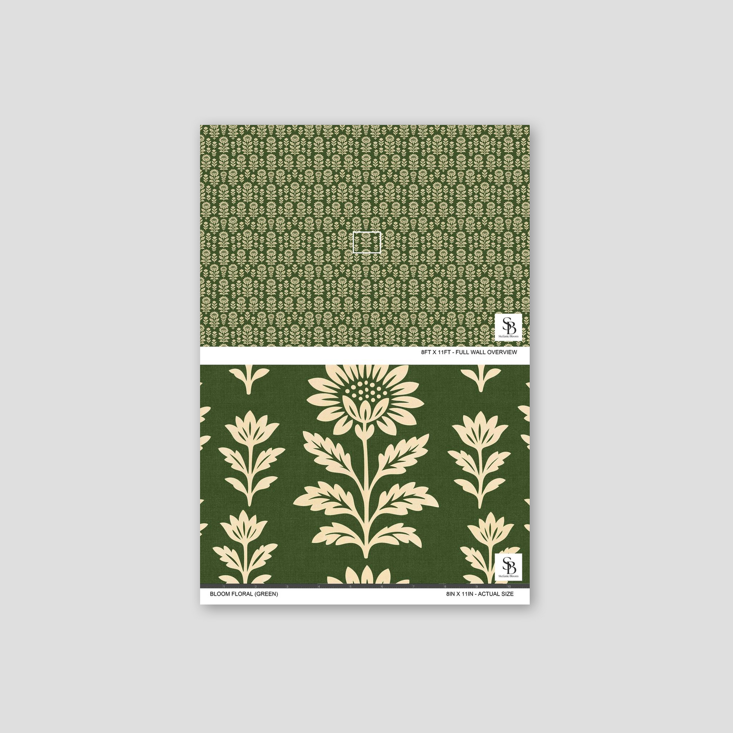 Bloom Floral (Green) Wallpaper