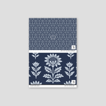 Bloom Floral (Blue) Wallpaper