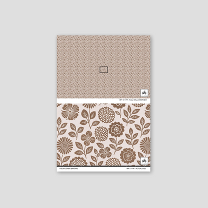 Folkflower (Brown) Wallpaper