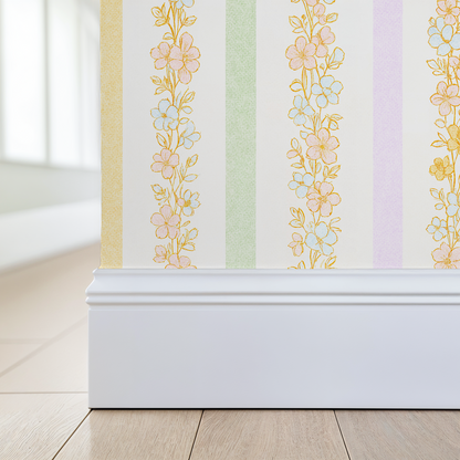 Garden Row Stripe (Large) Wallpaper