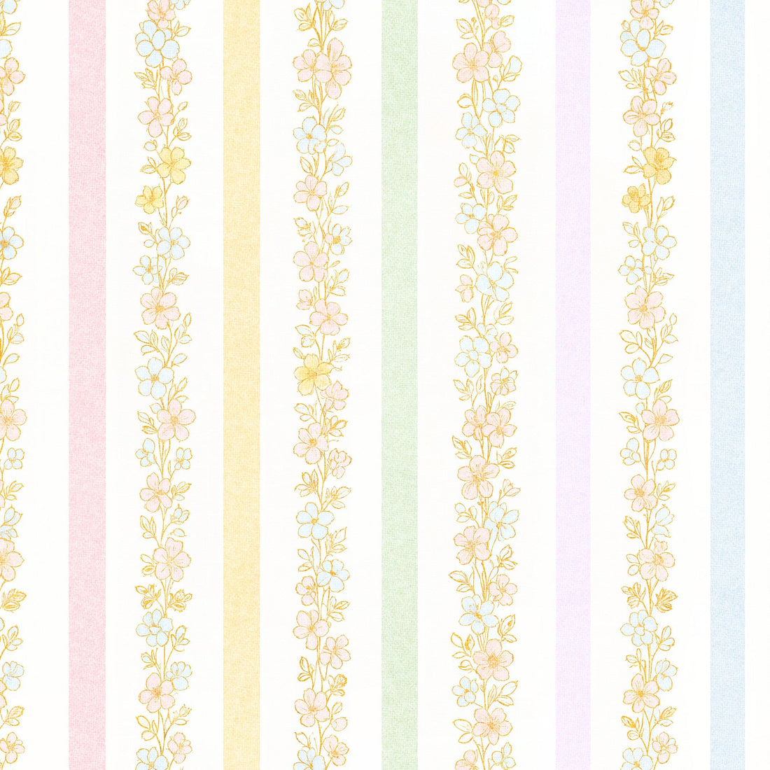 Garden Row Stripe (Large) Wallpaper
