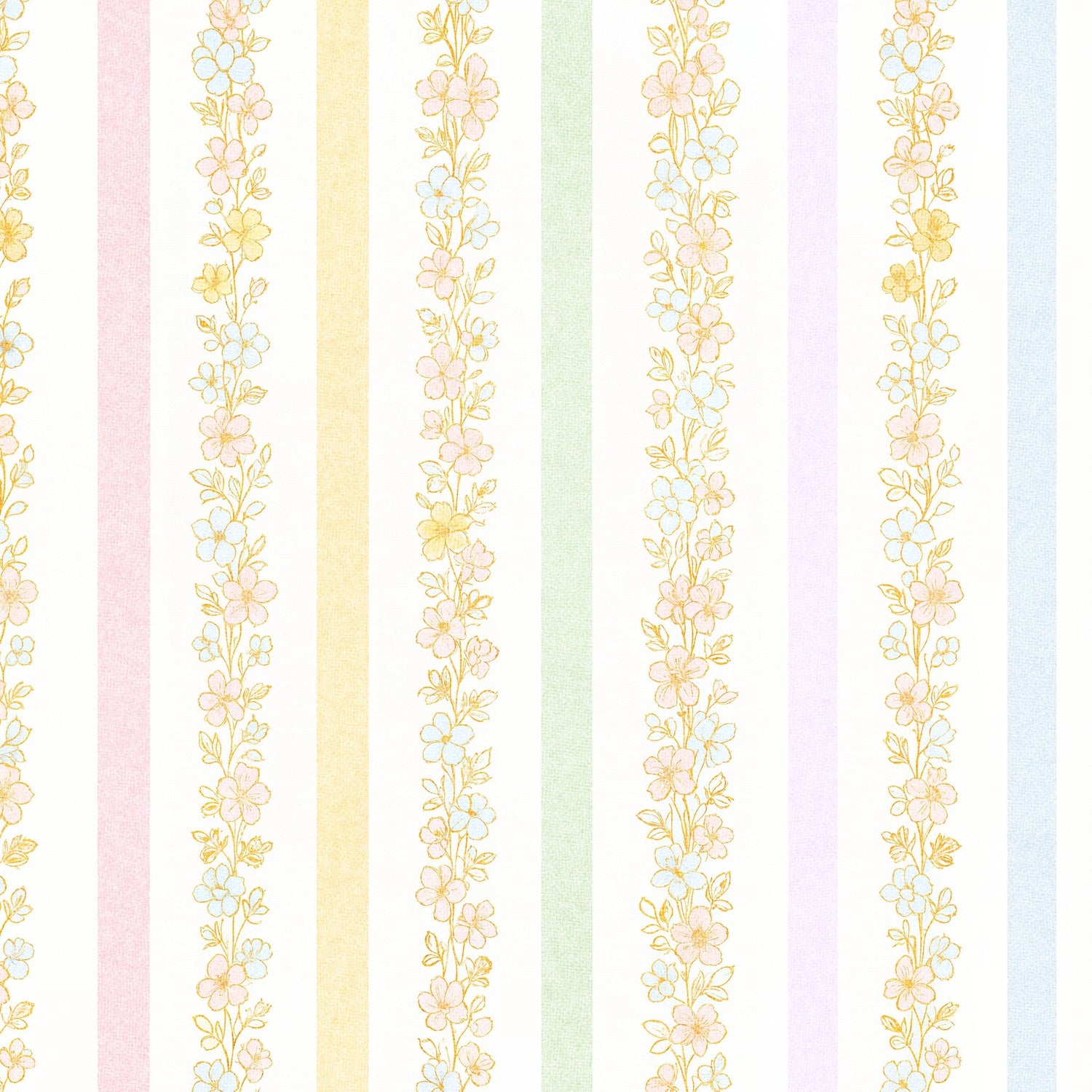 Garden Row Stripe (Large) Wallpaper