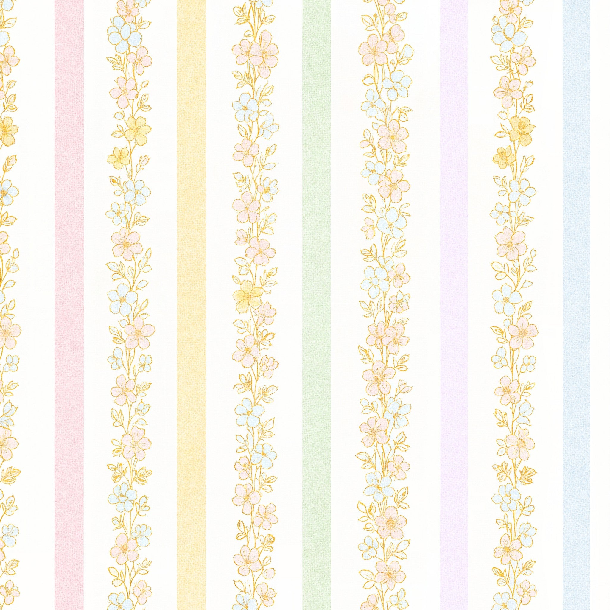 Garden Row Stripe (Large) Wallpaper