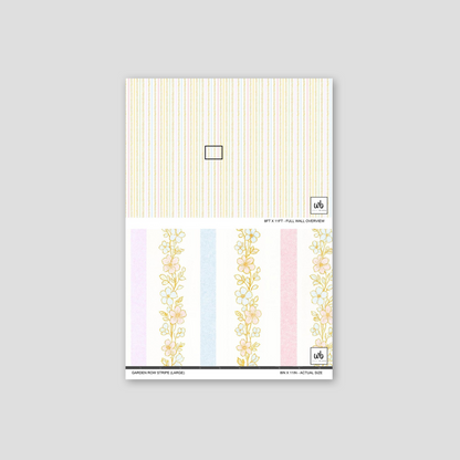 Garden Row Stripe (Large) Wallpaper