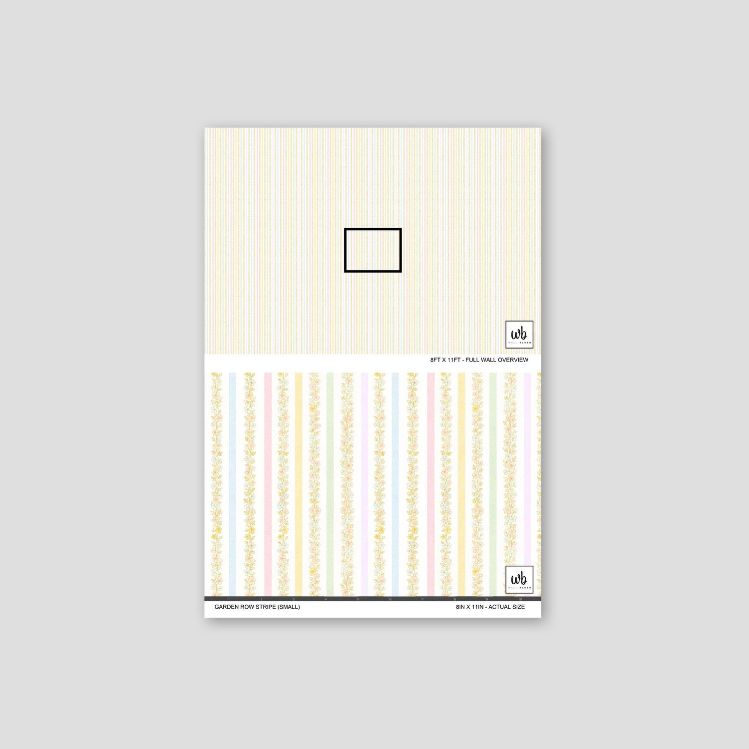 Garden Row Stripe (Small) Wallpaper