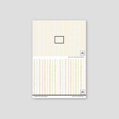 Garden Row Stripe (Small) Wallpaper